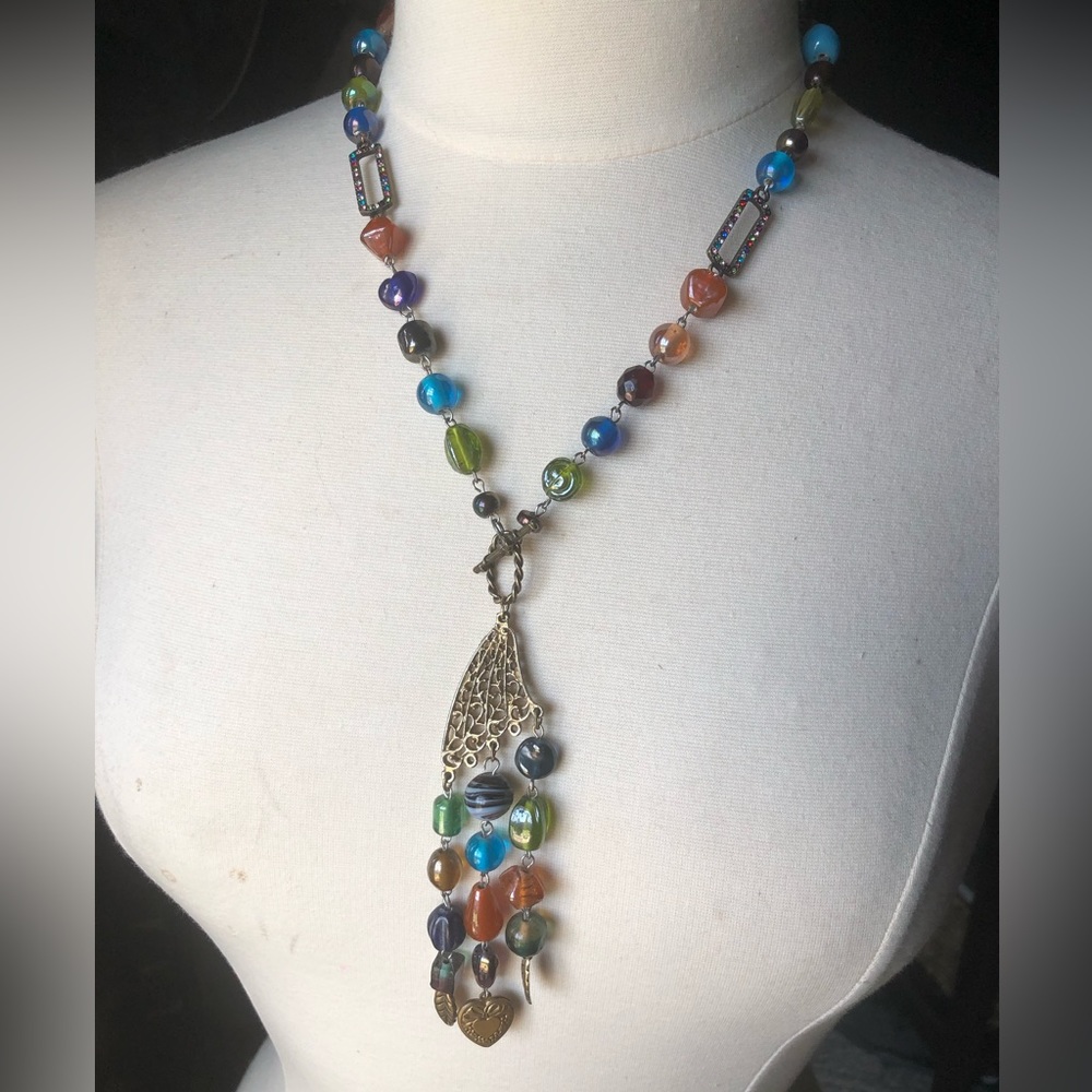 “La Vie Boheme” 🧳 Hand crafted necklace from vintage jeweley and beads